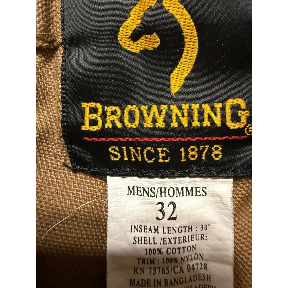 Browning Mens Pheasants Forever Upland Hunting Brush Pants Tan 32x30